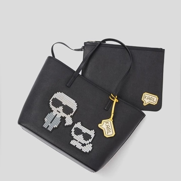 KARL LAGERFELD Tote Bag K/PIXEL KARL & CHOUPETTE - Picture 3 of 4